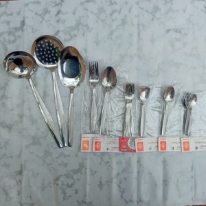 سرویس قاشق و چنگال 40 پارچه طرح یک خطی ماینز 6 نفره
