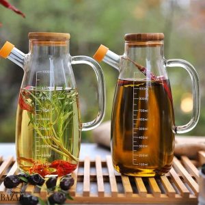 بطری روغن ریز پیرکس یک لیتری درب بامبو