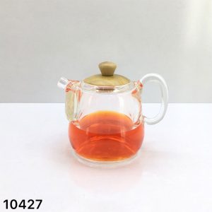 قوری زعفران اکریلیک درب بامبو کوچک