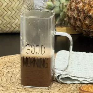 ماگ پیرکس گود مورنینگ مدل چهار گوش آنتی شوک
